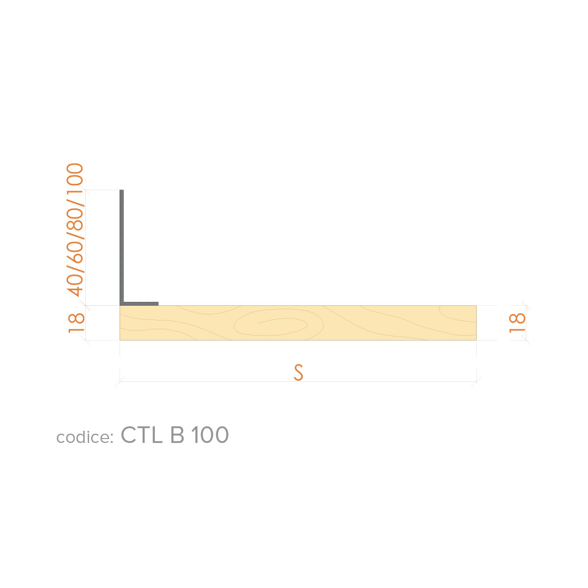 Controtelaio termico B 100